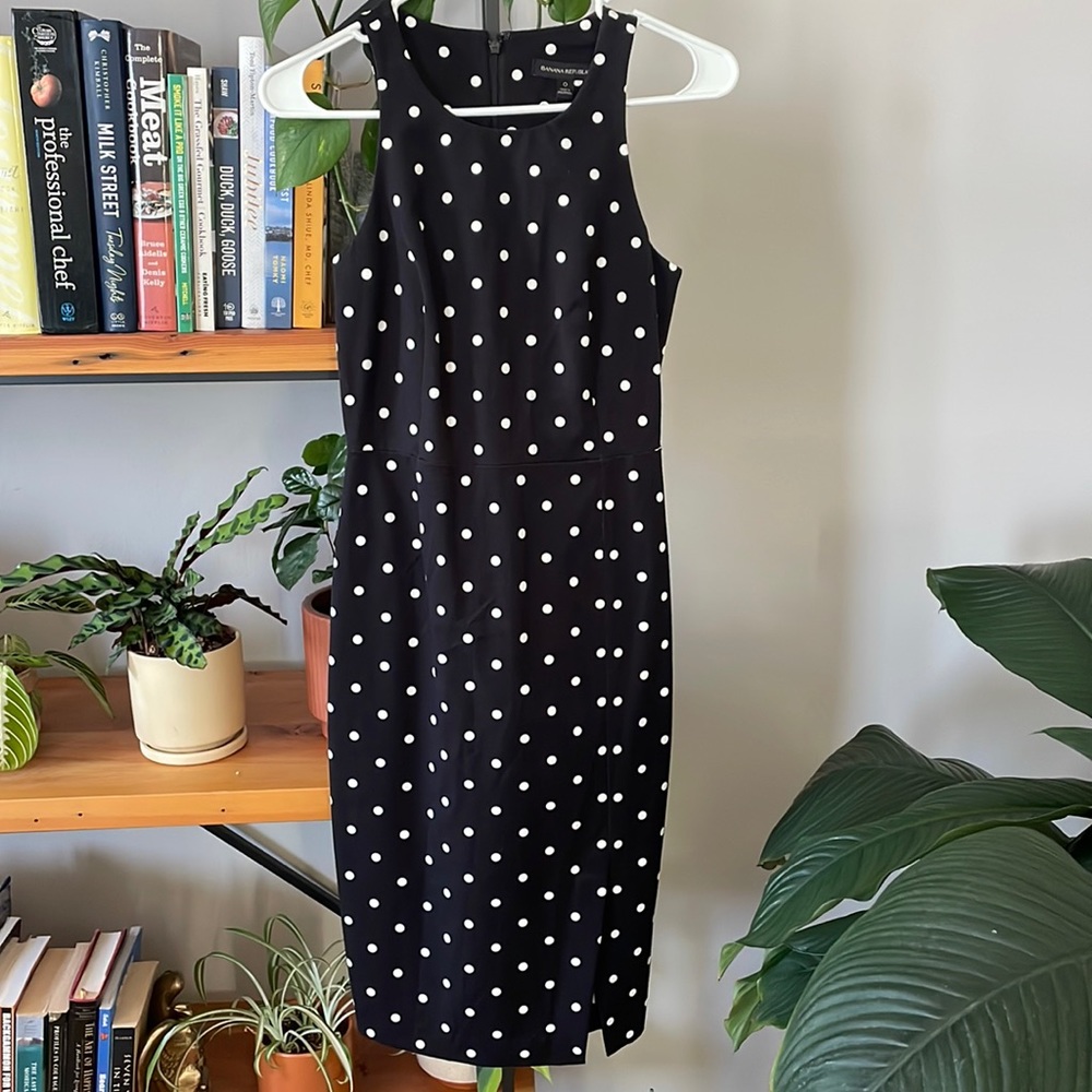 [banana republic] polka dot dress